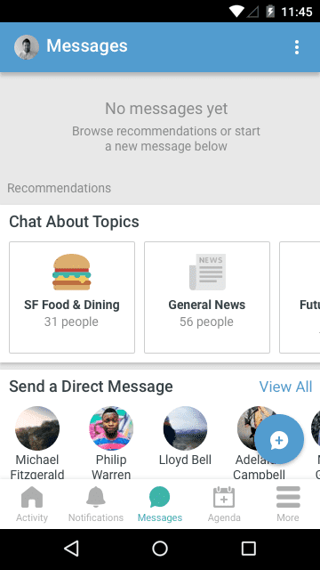 Android messaging - empty