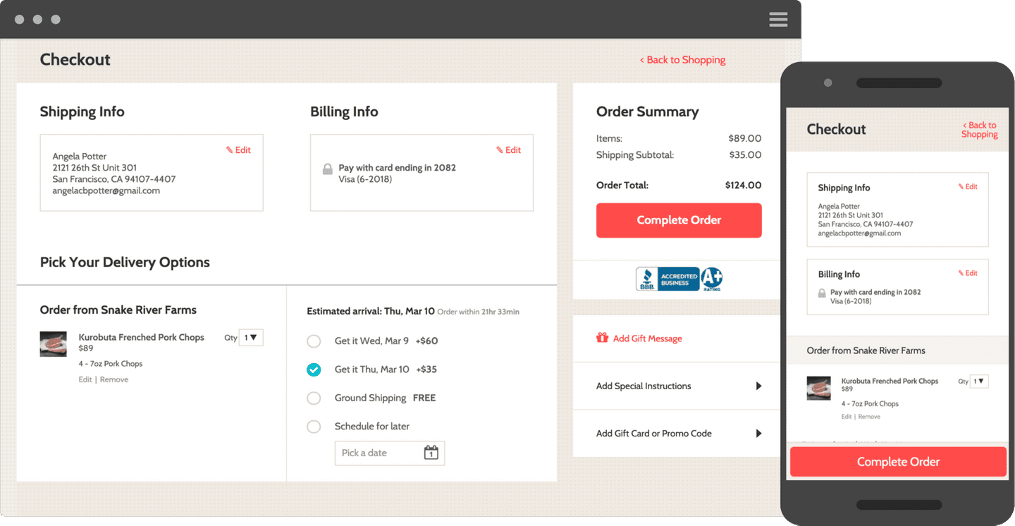 E-Commerce checkout