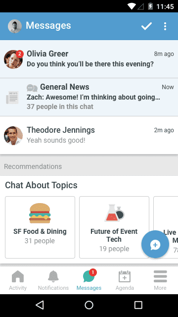 Android messaging - unread
